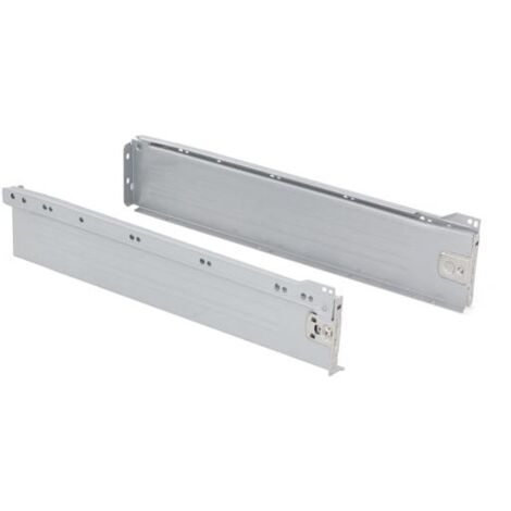 Kit cajón de cocina Ultrabox, altura 86 mm, prof. 400 mm, Acero, Gris metalizado -