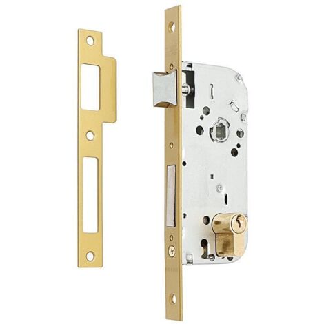 cerradura para madera tesa 130/48c/ae ent-40mm, dist-70, c/recto, latonada