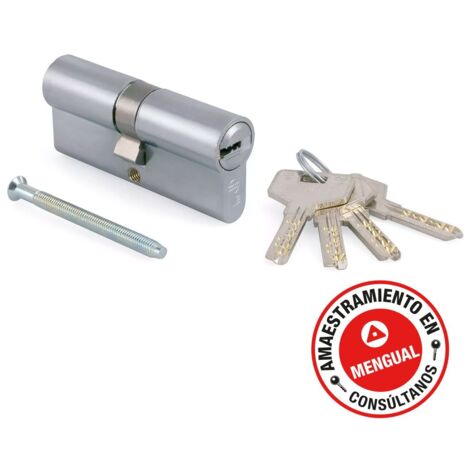 Cilindro 80mm. Descentrado cromo mate marca EZCURRA