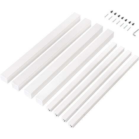 Emuca Patas cuadradas y estructura para mesa, 50x50mm, 750x750mm, Acero, Pintado blanco (1/5)