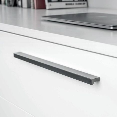 Tirador Angle 0077 - Inox look / C128/160 - L200mm