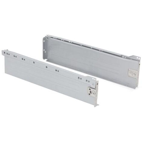 Kit cajón de cocina Ultrabox, altura 118 mm, prof. 350 mm, Acero, Gris metalizado -