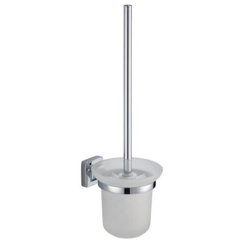 Escobillero con soporte de fijación Zinc Cromo LUCCA Cromo MSV