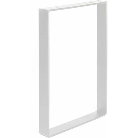 Pata Industrial para Muebles en Acero Acabado en Blanco Poro Medidas 25040350 mm  Altura: 35 cm  Fácil Instalación Atornillado  1 Unidad -