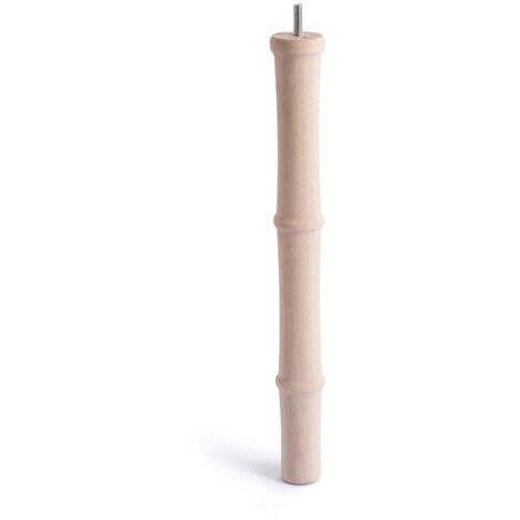 Pata de Madera para Muebles Estilo Funcional Fabricado en Haya Acabado en Crudo Proyectos de Restauración DIY Bricolaje Medidas 3737400 mm Altura: 40 cm Fácil Instalación Atornillado 1 Unidad