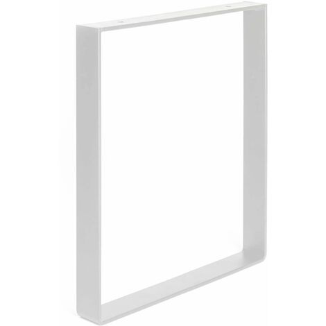 Pata Industrial para Muebles en Acero Blanco Poro  Medidas 35040385 mm  Altura: 38,5 cm  1 Unidad -