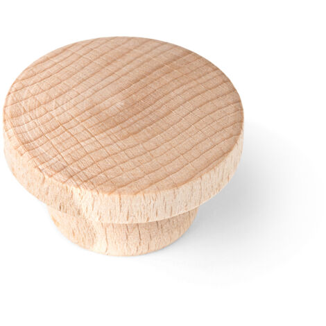 Juego de 6 pomos redondos para muebles de madera en bruto Al.22 x An.39 x P.39 mm REI