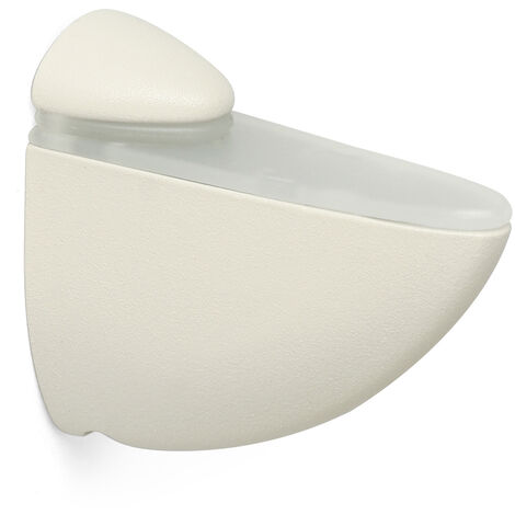 Soporte Regulable para Baldas de Cristal y Madera  Fabricado en Zamak  Acabado en Crema  Para Baldas con Espesores de 3-26 mm  Medidas 266070 mm  Sistema de Fijación Atornillado  2 Unidades -