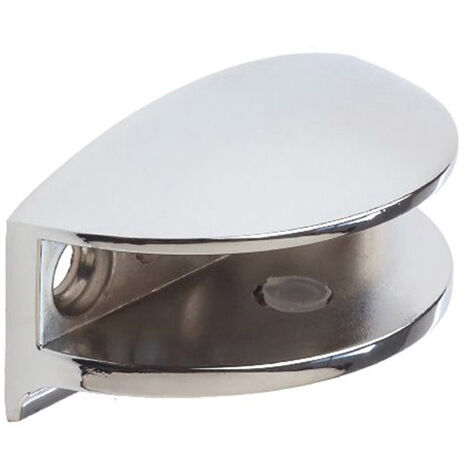 Soporte Fijo para Baldas de Cristal y Madera Fabricado en Zamak Acabado en Cromo Brillo Para Baldas con Espesores de 10 mm Medidas 502525 mm Sistema de Fijación Atornillado 2 Unidades -