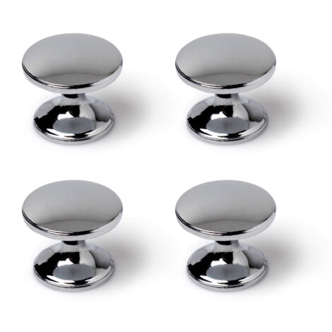Pomo para Mueble Estilo Contemporáneo Fabricado en Zamak Acabado en Cromo Brillo Medidas 323227 mm Sistema de Fijación Incluye Tornillos M4 4 Unidades -