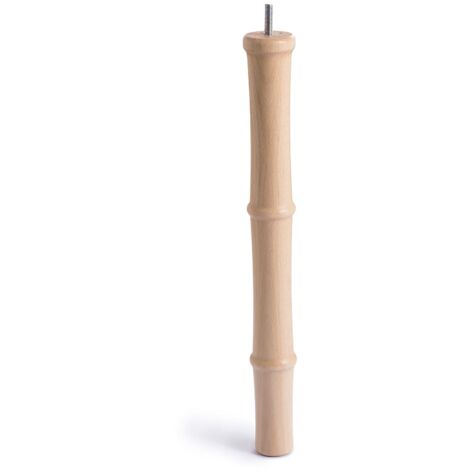 Pata de Madera para Muebles Fabricado en Haya Acabado en Haya Laca Transparente Proyectos de Restauración DIY Bricolaje Medidas 3737400 mm Altura: 40 cm Fácil Instalación Atornillado 1 Unidad -