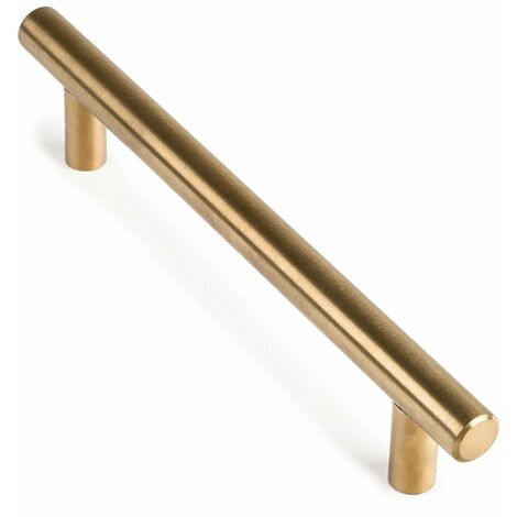 Tirador de Asa para Mueble Estilo Contemporáneo Fabricado en Acero Inox Acabado en Latonado Vintage Distancia Entrepuntos: 128 mm Medidas 1681232 mm Fijación Atornillado Incluye Tornillos M4 4