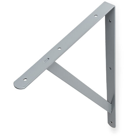Escuadra para Estantería  Estilo Decorativo  Fabricado en Acero  Acabado en Gris  Medidas 30360496 mm  Sistema de Fijación Atornillado  1 Unidad -