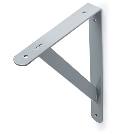 Escuadra para Estantería Estilo Decorativo Fabricado en Acero Acabado en Gris Medidas 30203298 mm Sistema de Fijación Atornillado 1 Unidad -