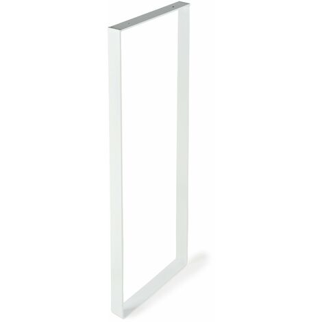 Pata Cuadrada en Acero Blanco Mate  Medidas 30040800 mm  Altura: 80 cm  1 Unidad -
