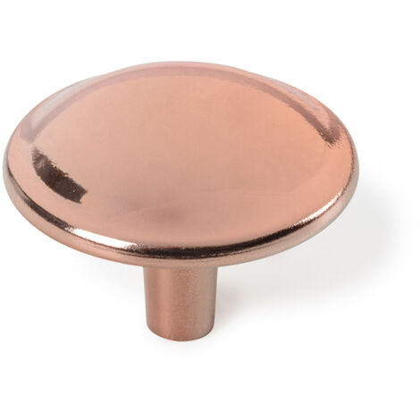 Pomo para Mueble  Estilo Contemporáneo  Fabricado en Zamak  Acabado en Oro Rosso Mate  Medidas 353523 mm  Sistema de Fijación Atornillado  Incluye Tornillos M4  1 Unidad -