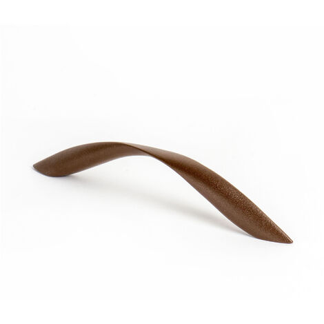 Tirador de Asa para Mueble Estilo Contemporáneo Fabricado en Zamak Acabado en Marrón chocolate Distancia Entrepuntos: 128 mm Medidas 1541229 mm Fijación Atornillado Incluye Tornillos M4 2 Unid