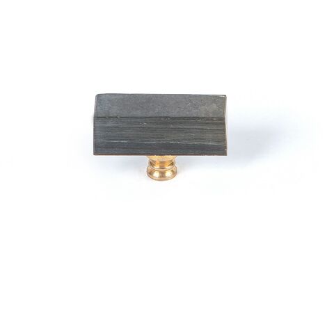 Pomo para Mueble  Estilo Decorativo  Fabricado en Resina - Aluminio  Acabado en Antracita  Medidas 501621 mm  Sistema de Fijación Atornillado  Incluye Tornillos M4  1 Unidad -
