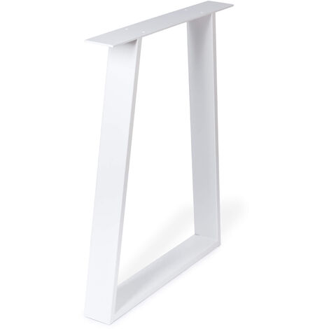 Pata Trapecio para Muebles Estilo Funcional Fabricado en Acero Acabado en Blanco Poro Proyectos de Restauración DIY Bricolaje Medidas 58080712 mm Altura: 71,2 cm Fácil Instalación Atornillado (1/3)