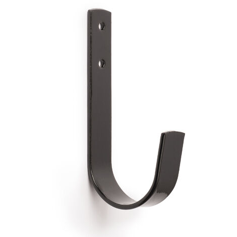 Gancho Multiusos para Colgar en Pared  Fabricado en Acero  Acabado en Negro  Gran Capacidad de Carga  Medidas 2064128 mm  Sistema de Fijación  1 Unidad -