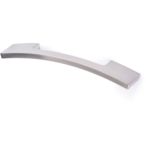 Tirador de Asa para Mueble Estilo Contemporáneo Fabricado en Aluminio Acabado en Níquel Satinado Distancia Entrepuntos: 160 mm Medidas 1802130 mm Fijación Atornillado Incluye Tornillos M4 1 Un