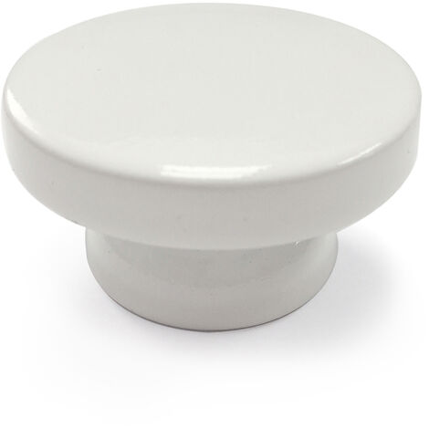 Juego de 6 pomos para muebles redondos de madera lacada Al.22 x An.39 x P.39 mm REI