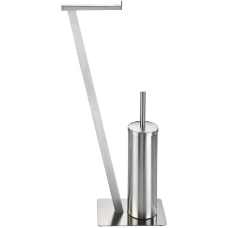 Juego de pie para el WC Lirio acero inoxidable mate -