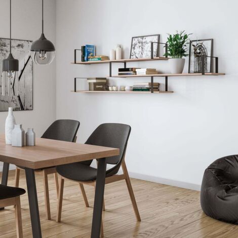 Escuadra Edna 126X261x30 Negro Industrial