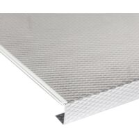 emuca protector de fondo para muebles de cocina, tablero 16mm, módulo 1.000mm, 968x580mm, plástico y aluminio, aluminio natural