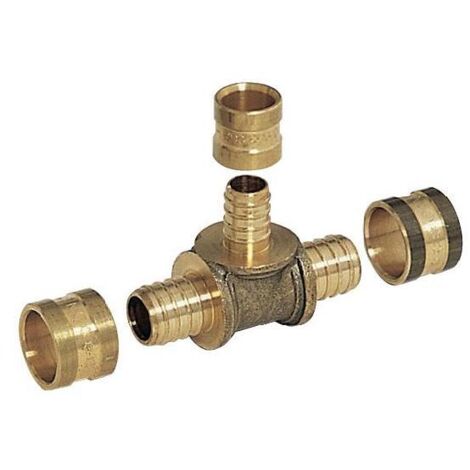 COMAP Raccord PER à glissement - Té réduit - Diamètre ⌀16x1,5-20x1,9-16x1,5 mm - Pexy pour Tubes PER - 4305