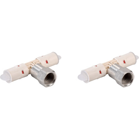 COMAP Té instantané synthétiques femelle à visser pour tubes multicouche - 20x2 - 1/2 - 20x2 - Vendus par 2 - Raccords MultiSkin - 9130GP201220 (1/3)