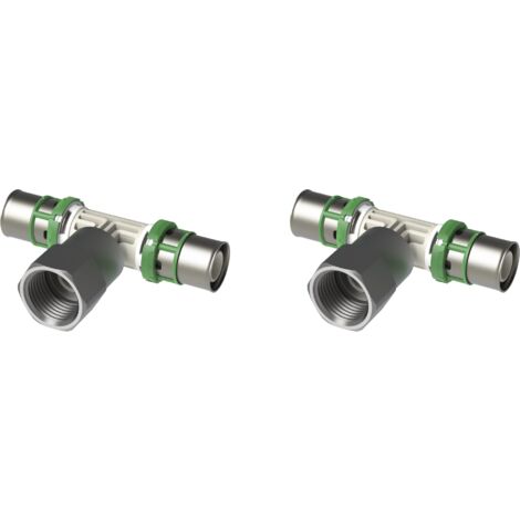 COMAP Té femelle à visser synthétique pour tubes multicouche - 32x3 - 11/4 - 32x3 - Vendus par 2 - Raccords MultiSkin - 9130GW3211432 (1/3)