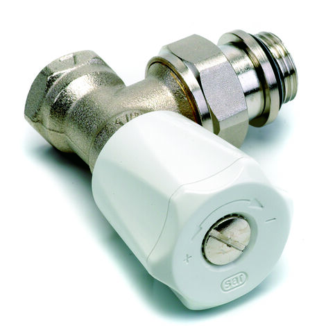 Comap – Robinet radiateur équerre 3/8' JT double joint torique – Réglage simple – Évolutif thermostatique – 418203B