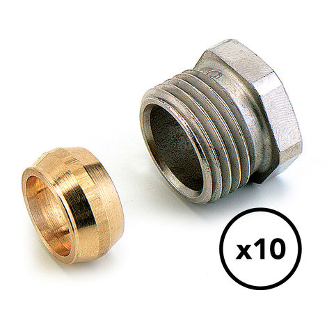 COMAP Raccord à compression pour tube métallique, cuivre et robinet taraudé - Mâle 3/8 - 12 mm - Finition nickelé - 587123