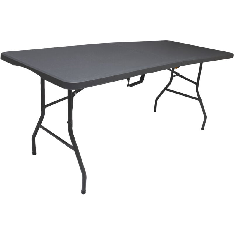 Housse élastique noire table pliante 10-12 personnes 244cm