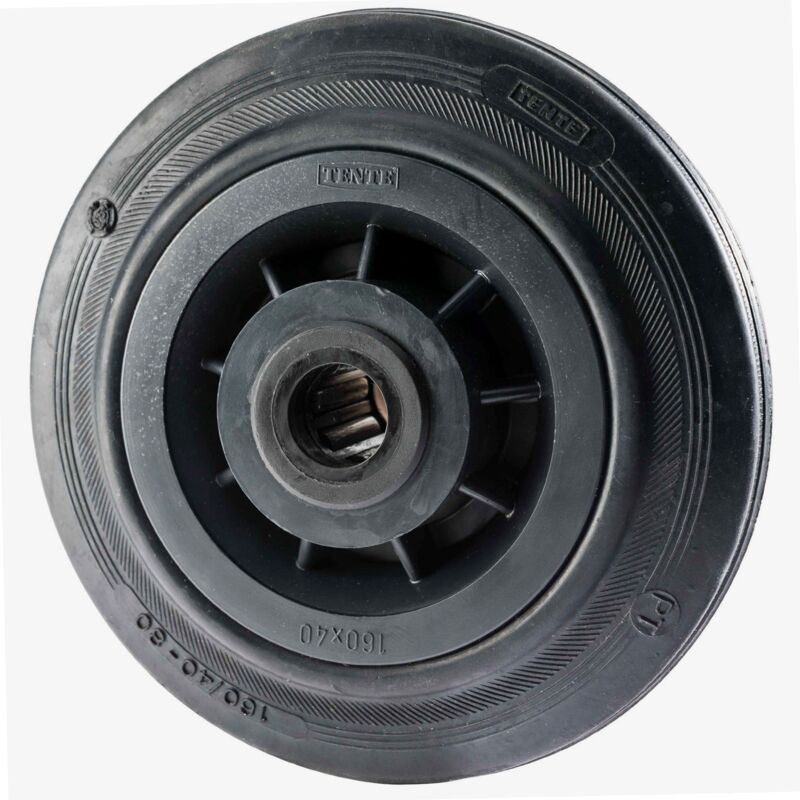 Roue En Caoutchouc 150x40mm Sans Support, Pour Charges Légères Sur Sol Compact - Moyeu à Roulements à Rouleaux
