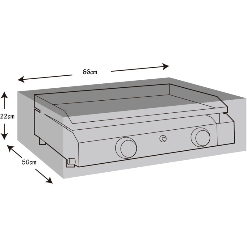Housse de protection pour plancha à gaz  66x50x22cm  WERKA PRO