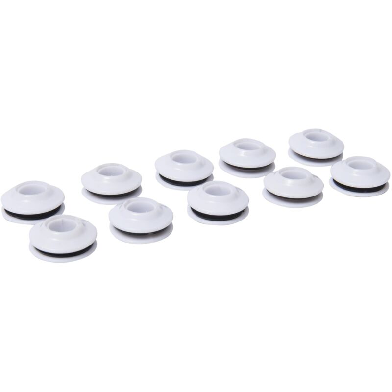 60 Tendeurs Élastiques Avec Boules 150 Mm – Fixation Bâche Tente Camping, Charge 11 Kg, Latex + Polyester Blanc
