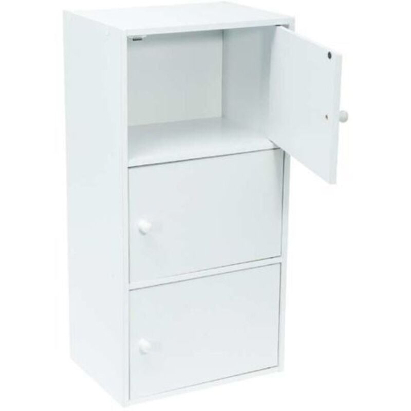 Meuble blanc à portes WERKA PRO 3 portes (80 x 40 x 29 cm) 3