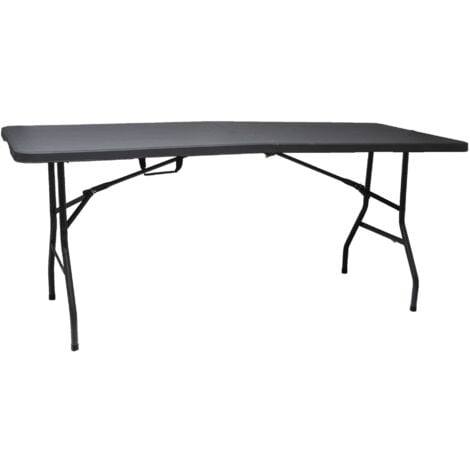 Table pliante rectangulaire grise 180 x 74 x 74 cm