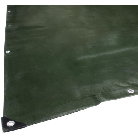 Bâche multifonctions noire et verte 240 g/m2 WERKA PRO 4 x 5 m