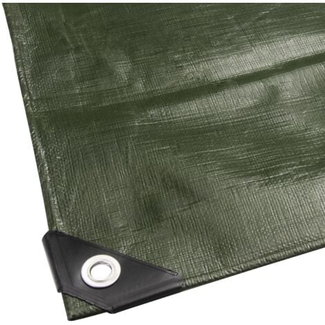 Bâche multifonctions noire et verte 240 g/m2 WERKA PRO 4 x 5 m
