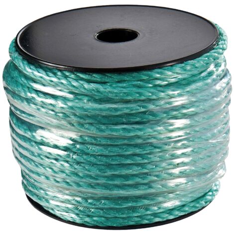 Corderies Tournonaises – Corde polypropylène 40 m haute résistance Ø 6 mm – Résistance 590 kg – 3 brins – Pour arrimage et traction