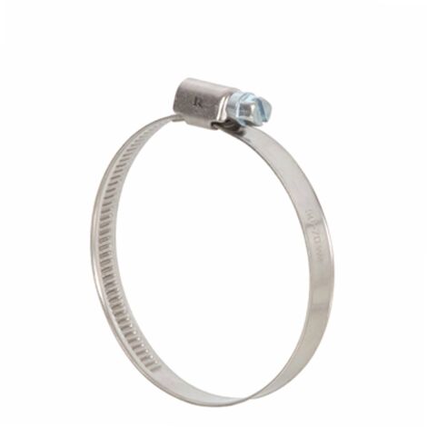 Ribimex – Collier de serrage inox 50-70 mm – Lot de 2 – Vis de serrage en acier pour plomberie et arrosage sous forte pression - INOX 50-70