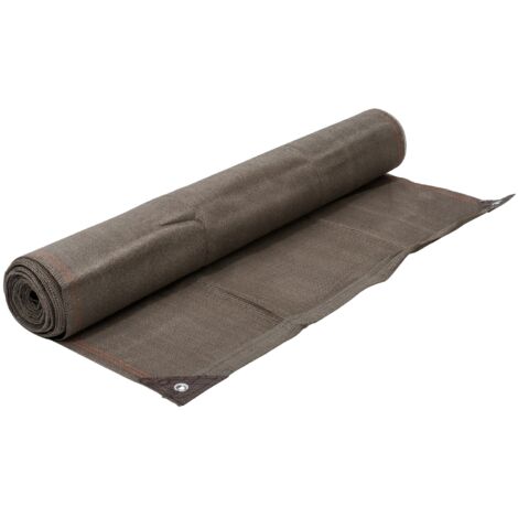 Werka Pro – Brise vue taupe 300g/m² – Dimensions 1,80 x 10m – Opacité 95% – Résistant aux UV – Œillets en aluminium tous les mètres (1/5)