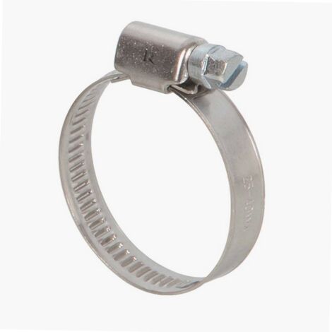 Ribiland – Colliers de serrage inox 25-40 mm – Lot de 2 – Vis de serrage en acier – Pour plomberie et mécanique automobile - INOX 25-40