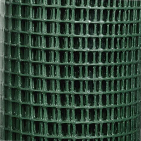 Grillage rigide en polyéthylène vert 0,5x5m – Maille 9x9 mm – Résistant aux UV pour clôtures et délimitations – Tenax