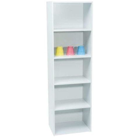 Meuble blanc de rangement WERKA PRO 5 niches (133 x 40 x 29 cm)