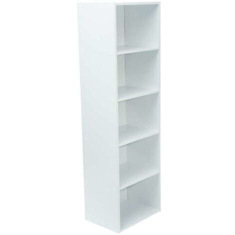 Meuble blanc de rangement WERKA PRO 5 niches (133 x 40 x 29 cm)