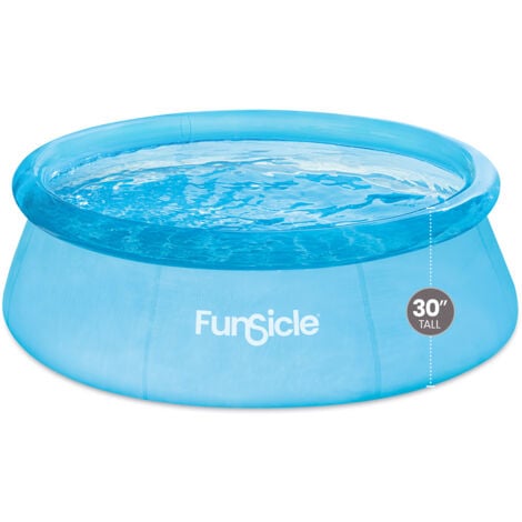 Piscine auto stable transparente bleue Funsicle Ø2,44m x76cm
